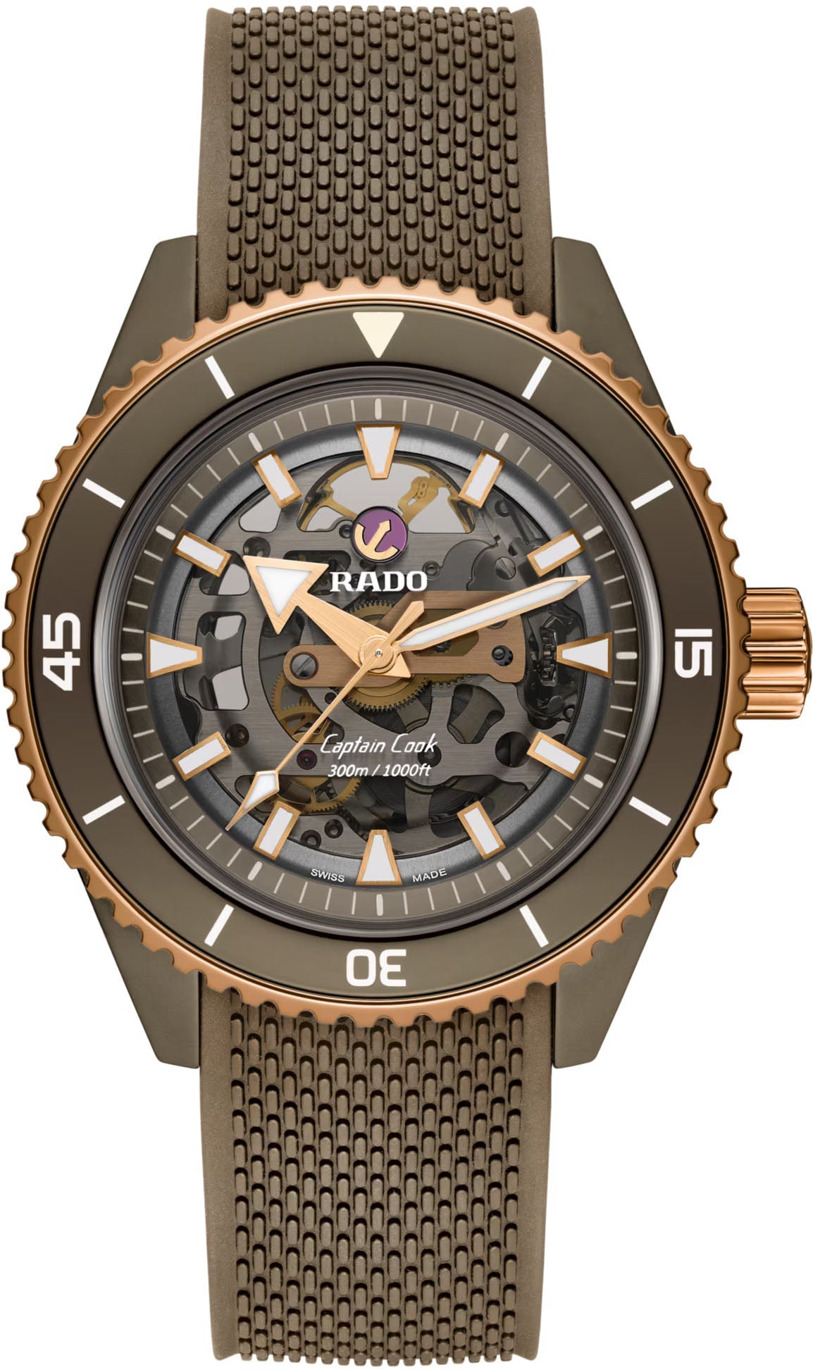 Rado Watch Captain Cook High Tech Ceramic Skeleton