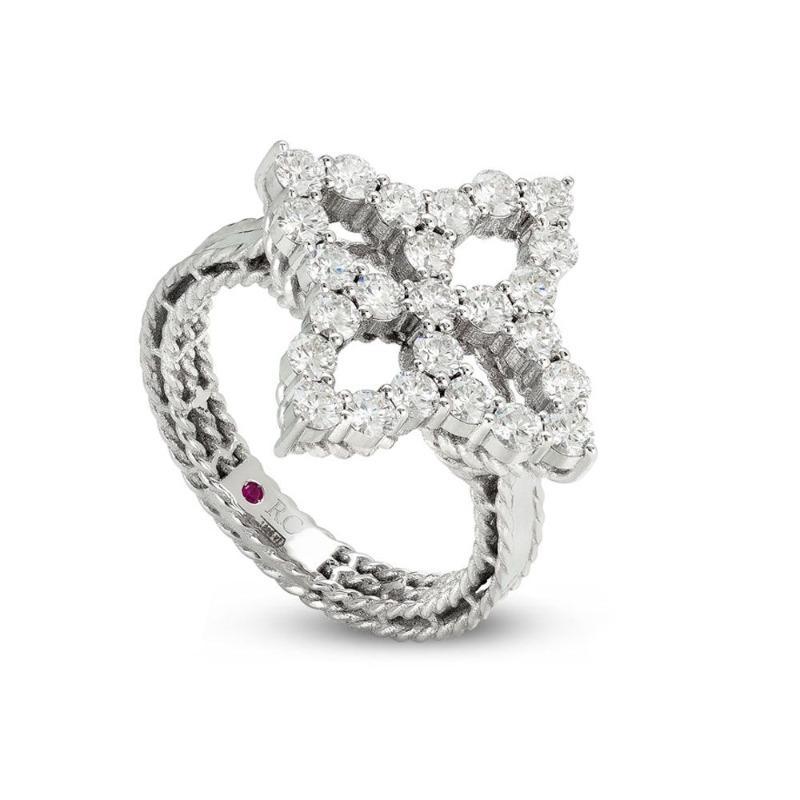Roberto Coin Diamond Princess 18ct White Gold 0.49ct Diamond Ring - 15-(55)