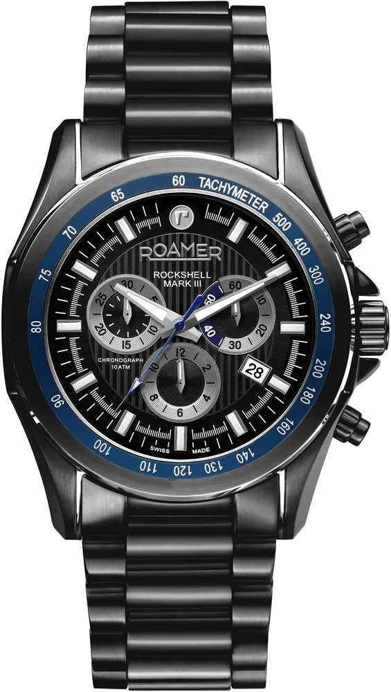 Roamer Watch Rockshell Mark III Chrono Black - Black