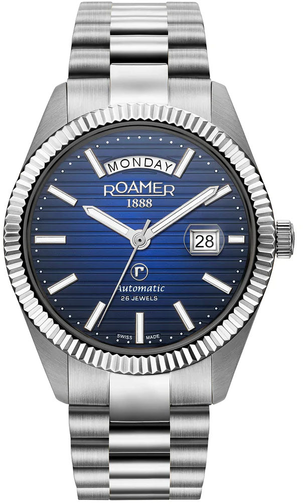 Roamer Watch Primeline Daydate II Blue - Blue