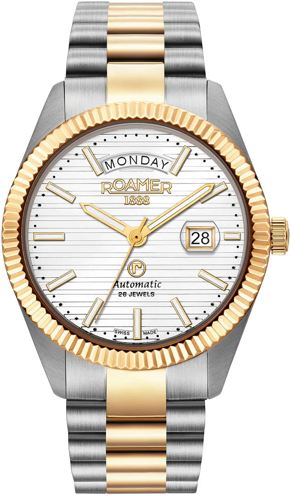 Roamer Watch Primeline Daydate II White - White