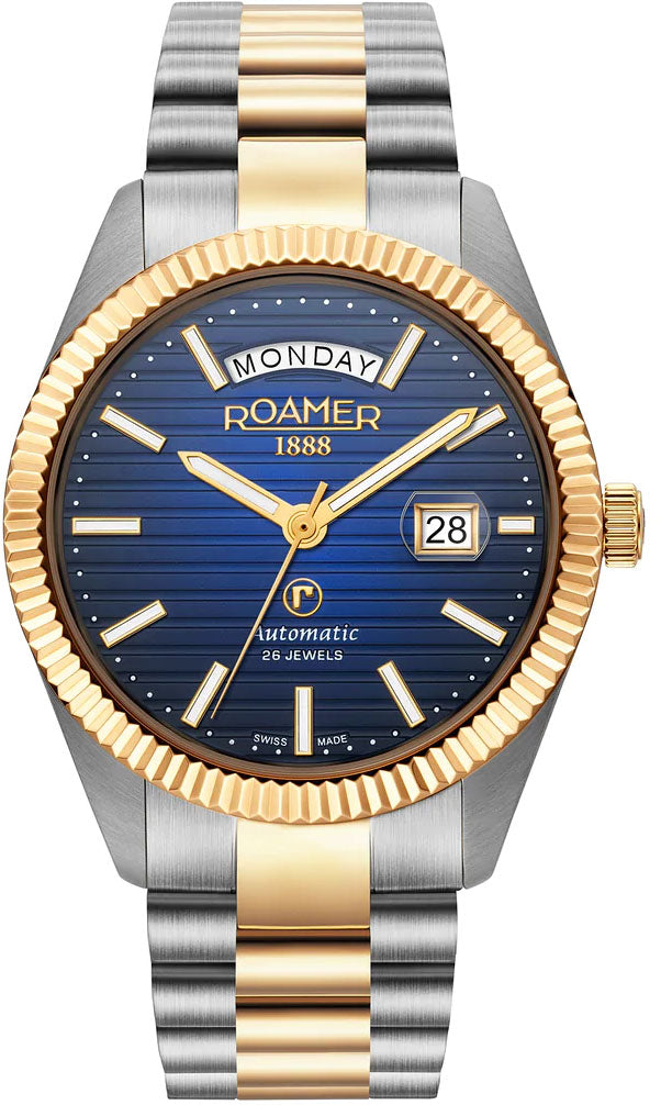 Roamer Watch Primeline Daydate II Blue