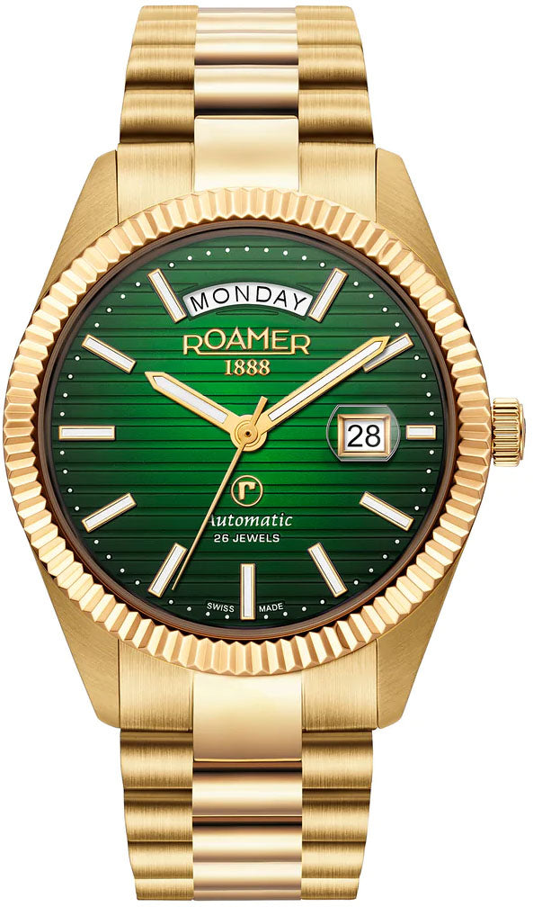 Roamer Watch Primeline Daydate II Green