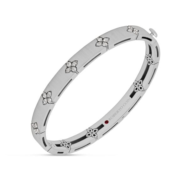Roberto Coin Love in Verona 18ct White Gold 0.46ct Diamond Bangle