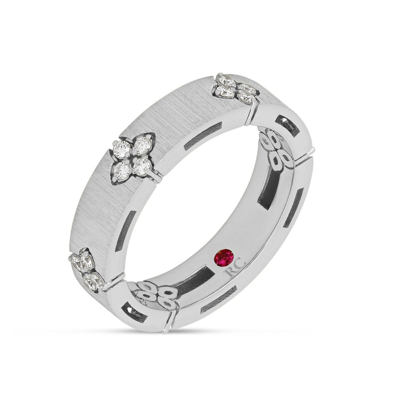 Roberto Coin Love in Verona 18ct White Gold Diamond Ring - 13-(53)
