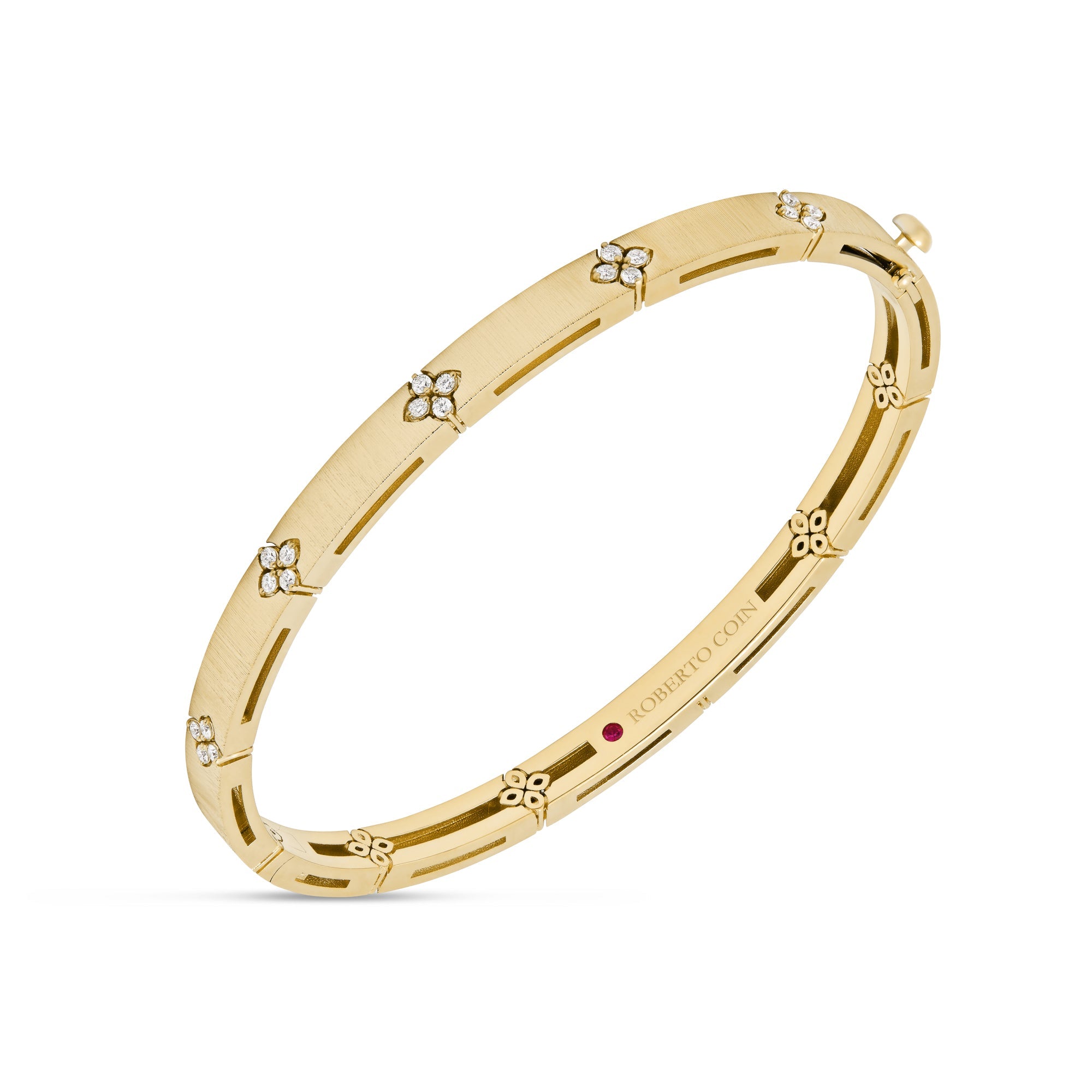 Roberto Coin Love in Verona 18ct Yellow Gold Diamond Bangle - Gold