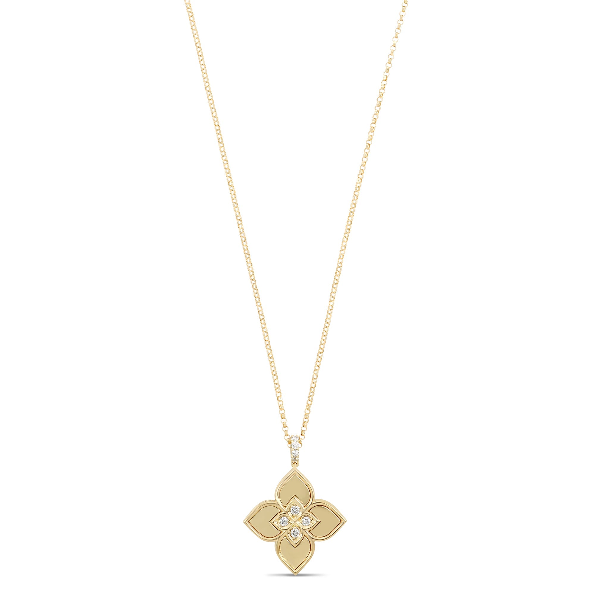 Roberto Coin Venetian Princess 18ct Yellow Gold Diamond Necklace - Gold