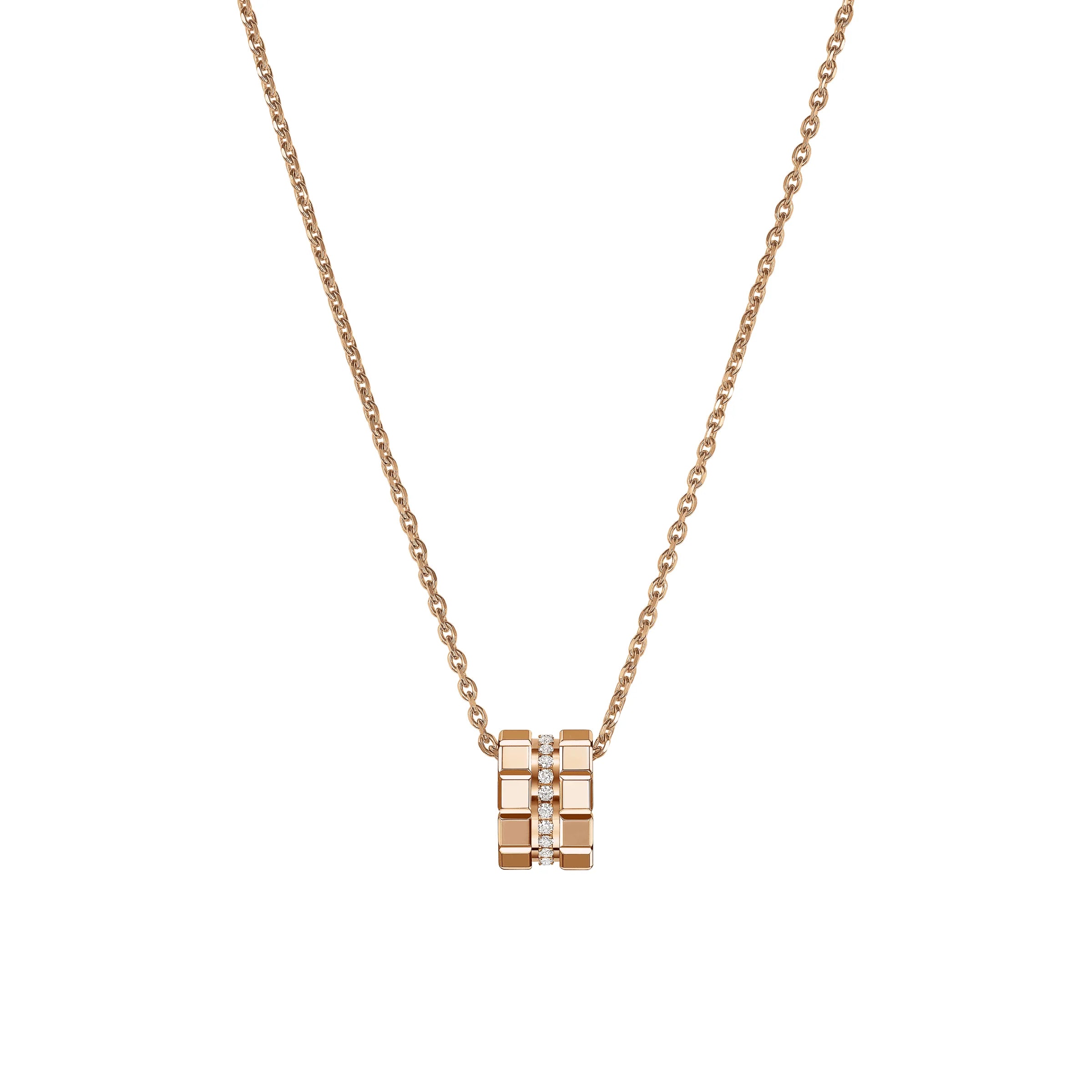 Chopard Ice Cube 18ct Rose Gold Diamond Pendant