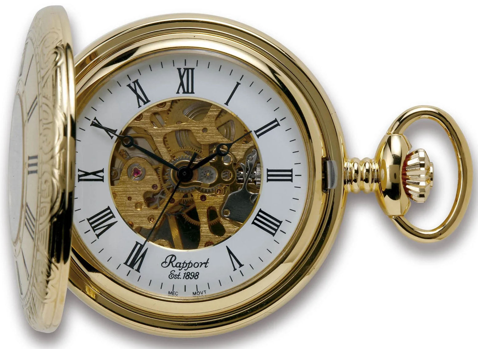 Rapport Pocket Watch Half Hunter Mechanical - White