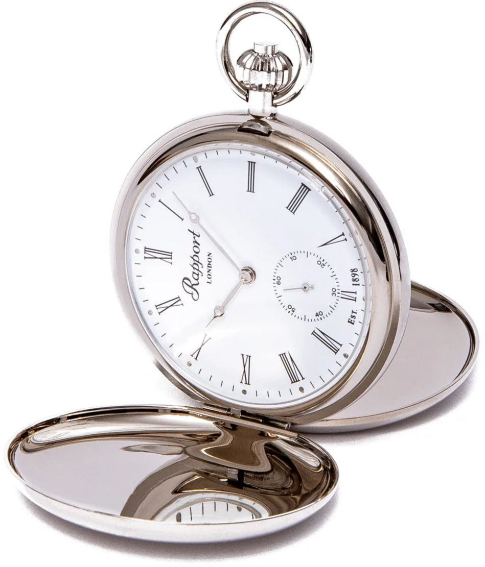 Rapport Pocket Watch Mechanical Double Hunter - White