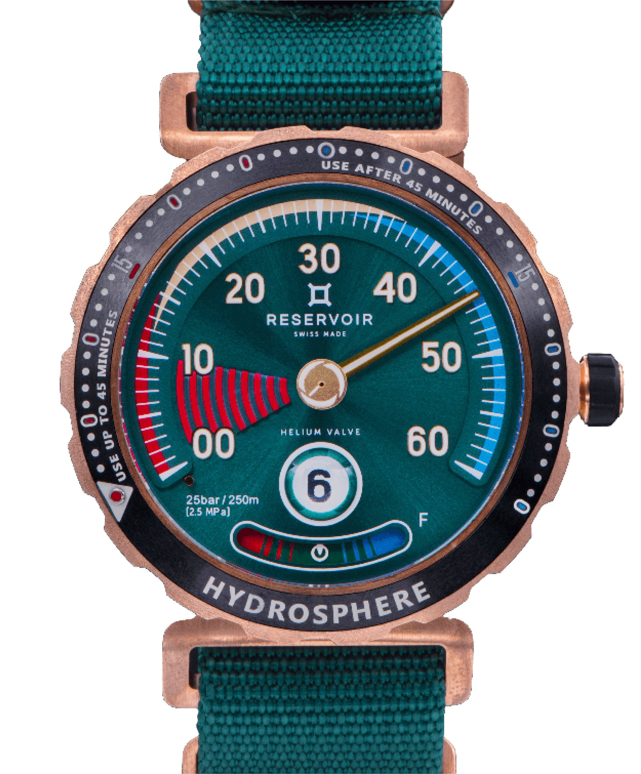Reservoir Watch Hydrosphere Cenote Bronze Green - Green