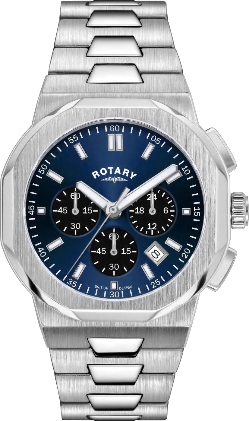 Rotary Watch Regent Chronograph Mens - Blue