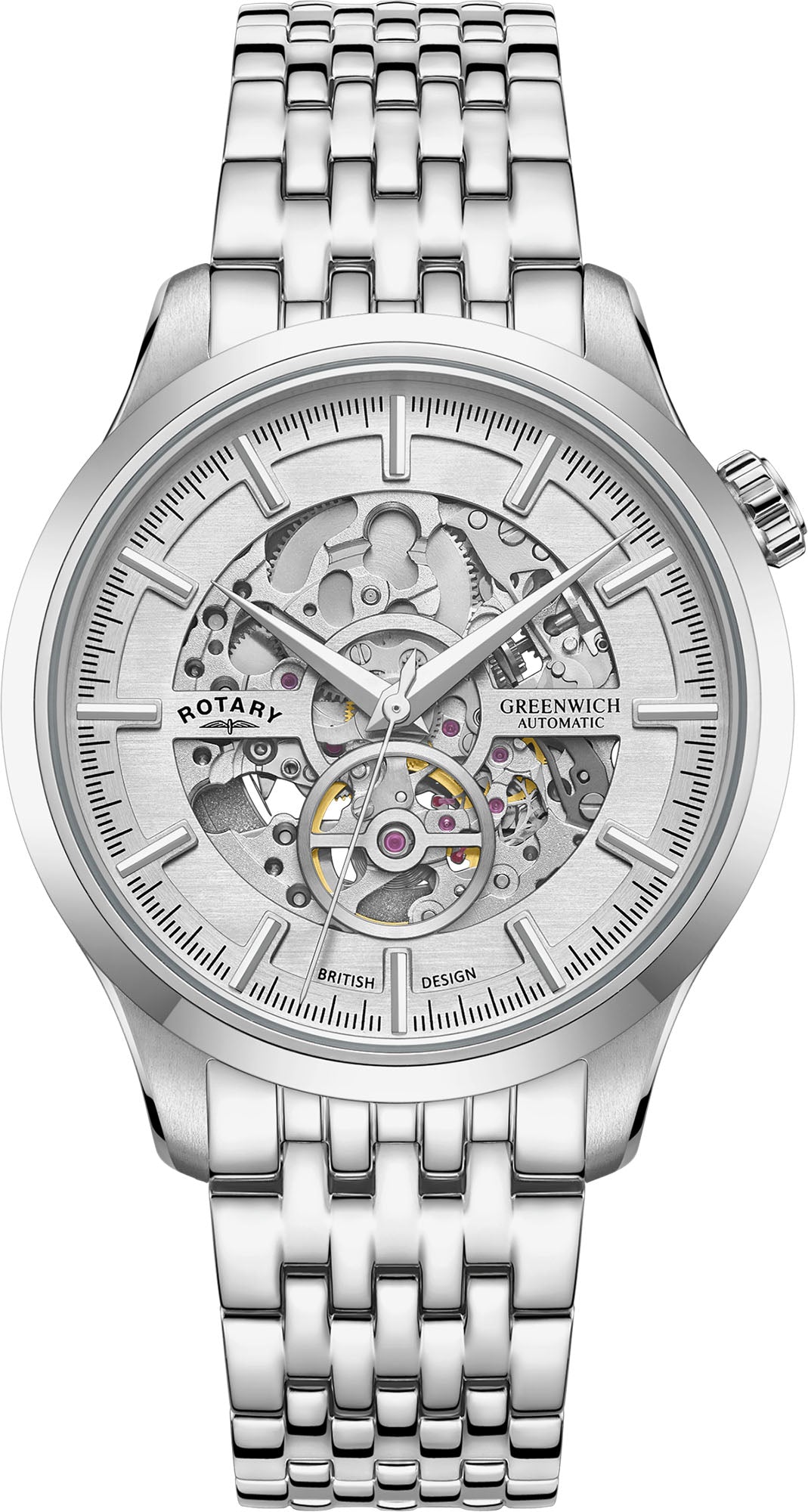 Rotary Watch Greenwich Mens - Silver