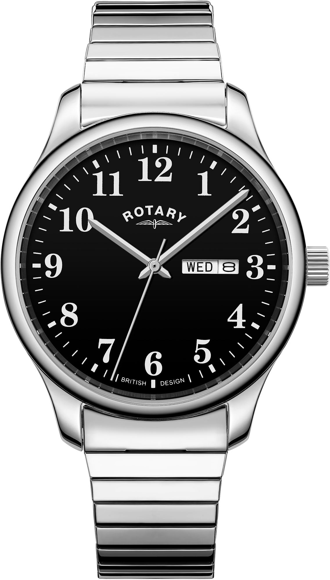 Rotary Watch Expander Mens - Black