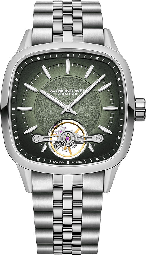 Raymond Weil Watch Freelancer Calibre RW1212 Green Bracelet
