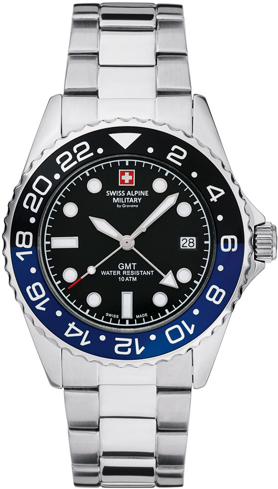 Swiss Alpine Military Watch Master Diver GMT - Black