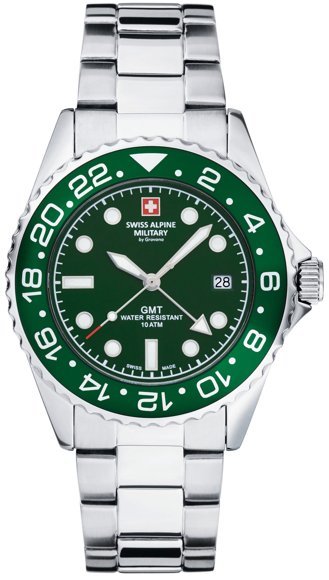 Swiss Alpine Military Watch Master Diver GMT - Green