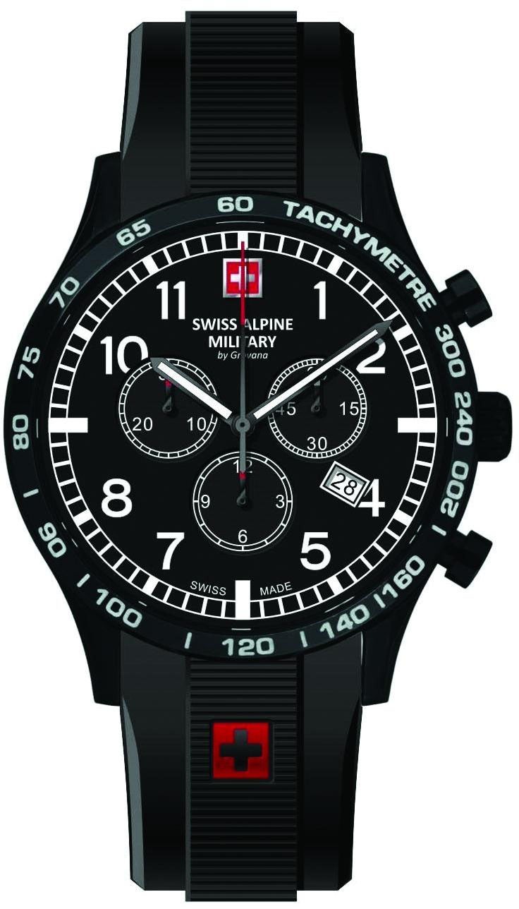 Swiss Alpine Military Watch Aviator Chrono Chronograph - Black