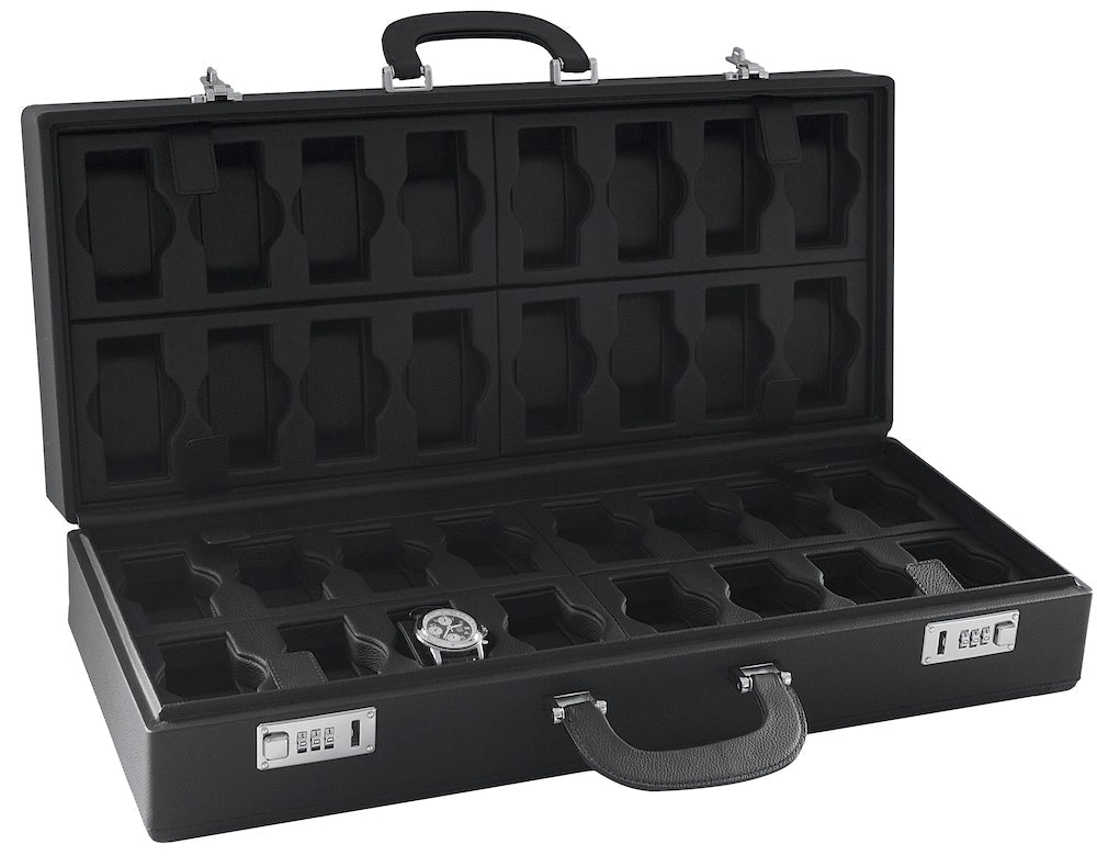 Scatola del Tempo Watch Box Valigetta 32 Black - Black