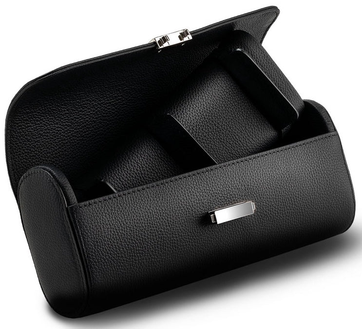 Scatola del Tempo Watch Case Viaggio Pochette Black