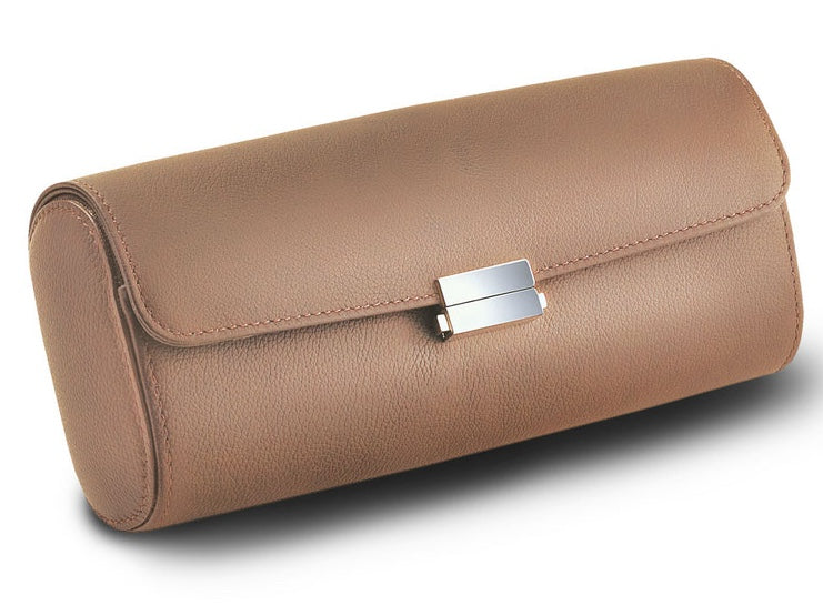 Scatola del Tempo Watch Case Viaggio Pochette Chestnut