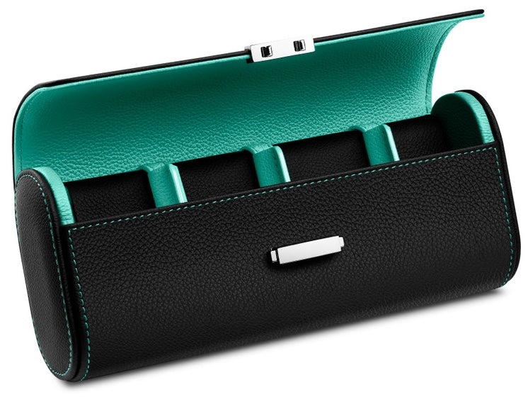 Scatola del Tempo Watch Case Viaggio Pochette Black Blue Tiffany