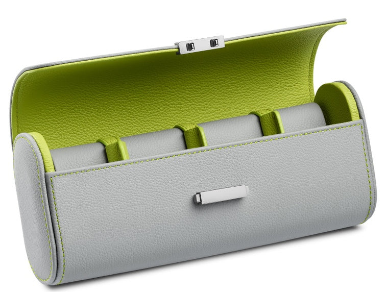 Scatola del Tempo Watch Case Viaggio Pochette Grey Green