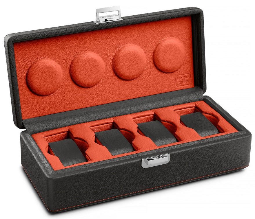 Scatola del Tempo Watch Case Valigetta 4 Grey Orange