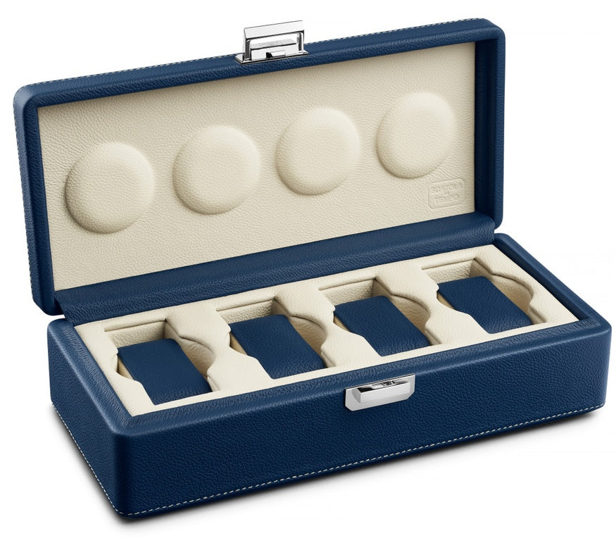 Scatola del Tempo Watch Case Valigetta 4 Blue Off White