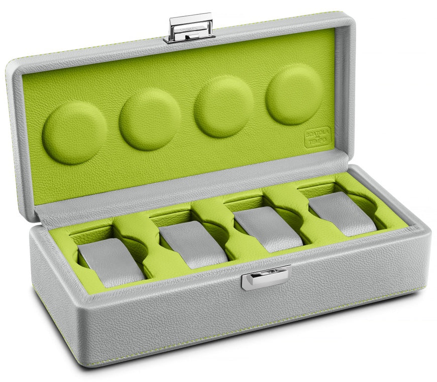 Scatola del Tempo Watch Case Valigetta 4 Grey Green