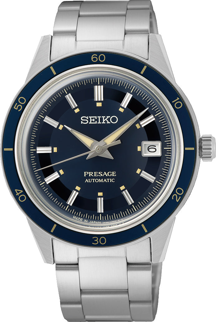 Seiko Presage Watch 60s Style - Blue