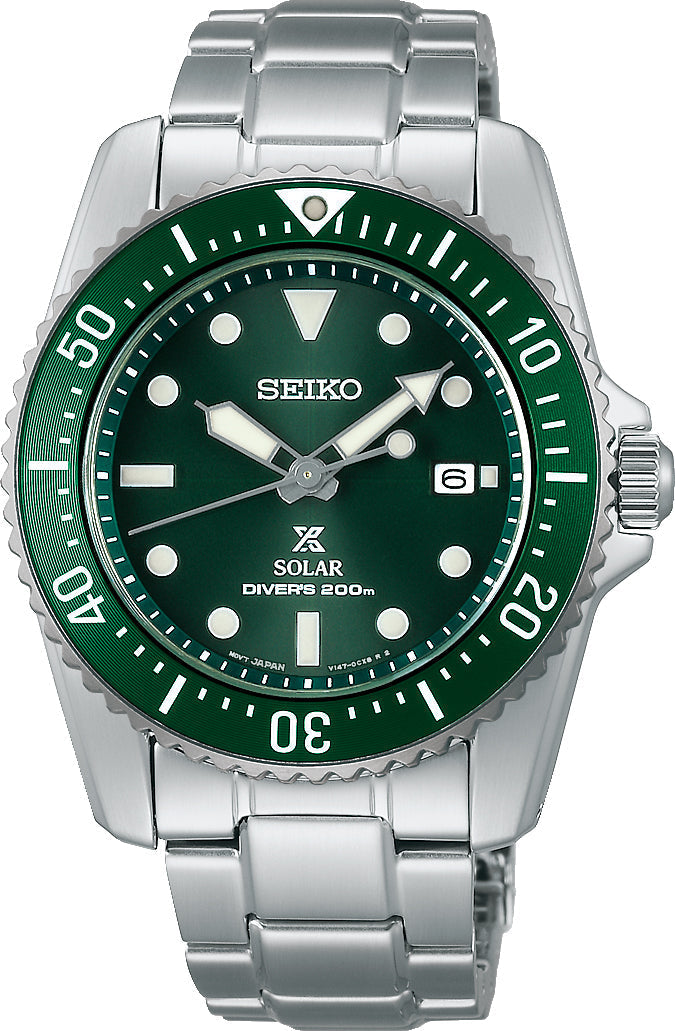 Seiko Watch Prospex Compact Solar Scuba Diver - Green