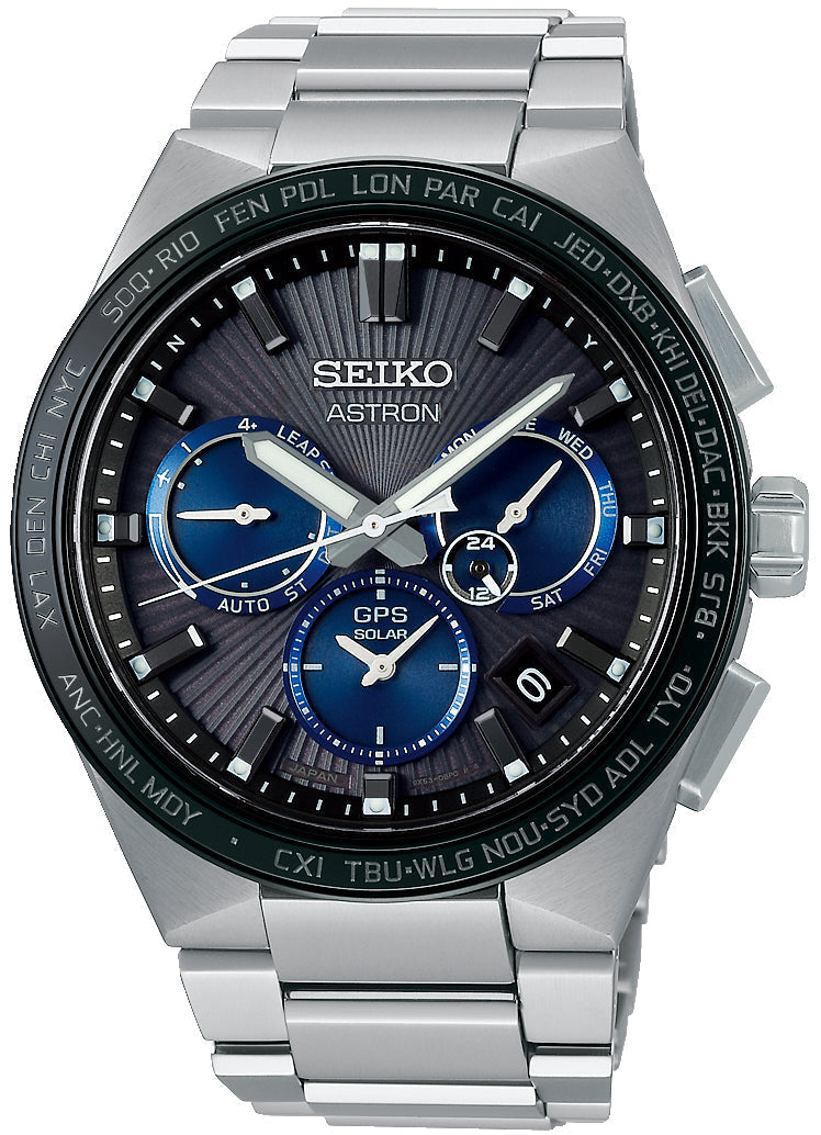 Seiko Astron Watch Sunray Dark Night GPS Solar - Black
