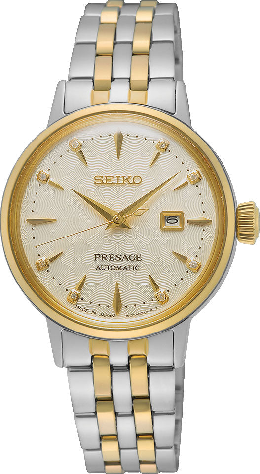 Seiko Presage Watch Cocktail Time White Lady Diamond Twist