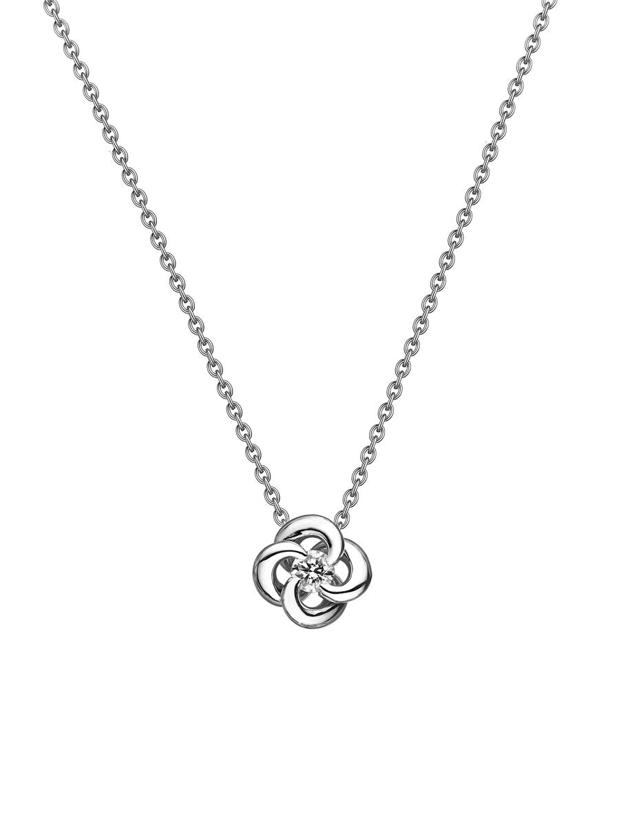 Shaun Leane Entwined 18ct White Gold Diamond Petal Flower Necklace - White Gold