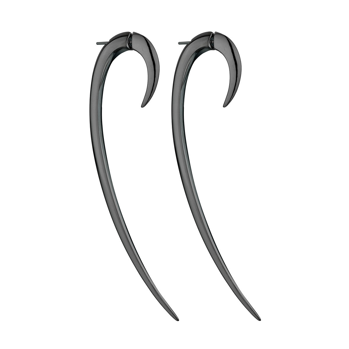 Shaun Leane Hook Sterling Silver Black Rhodium Size 3 Earrings - Silver