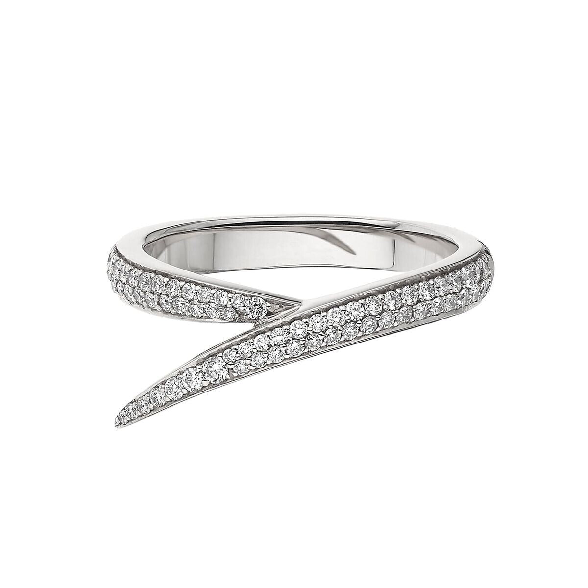 Shaun Leane Interlocking 18ct White Gold Diamond Single Ring - M