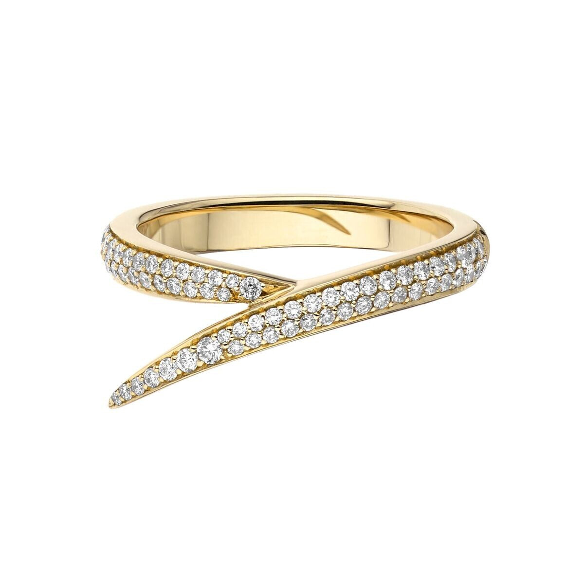Shaun Leane Interlocking 18ct Yellow Gold Diamond Single Ring - O