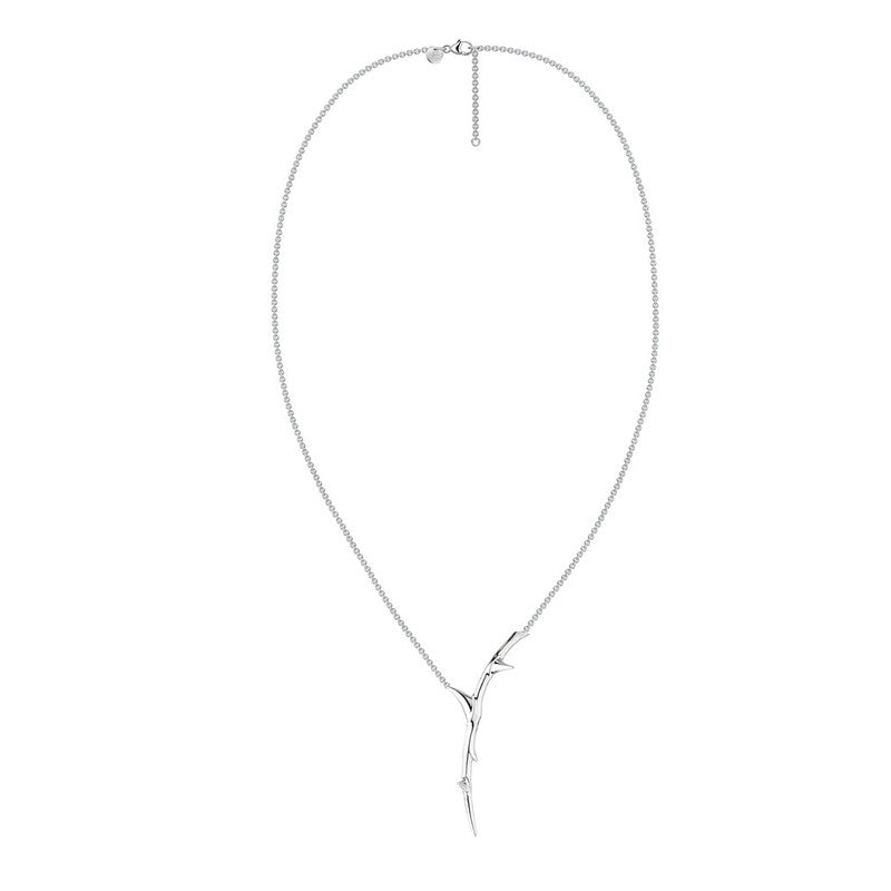 Shaun Leane Rose Thorn Sterling Silver Single Drop Pendant - Silver