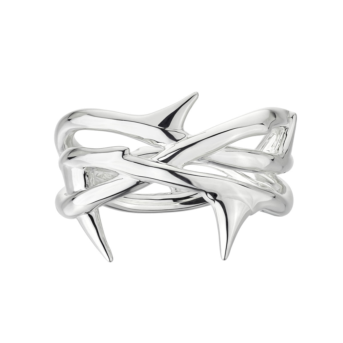 Shaun Leane Rose Thorn Sterling Silver Triple Band Ring - U
