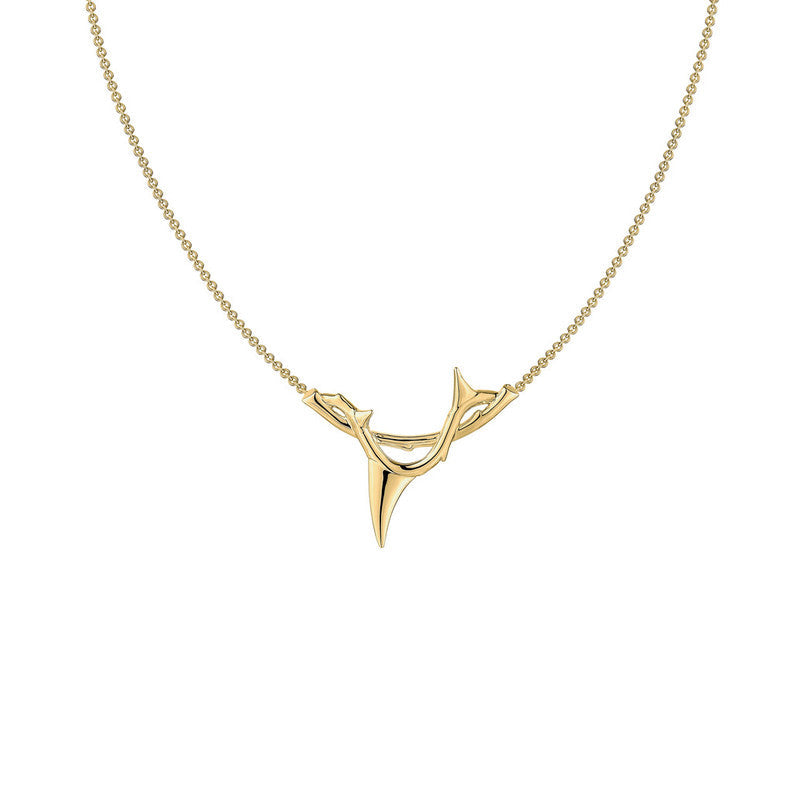 Shaun Leane Rose Thorn 18ct Yellow Gold Plated Sterling Silver Branch Pendant - Gold