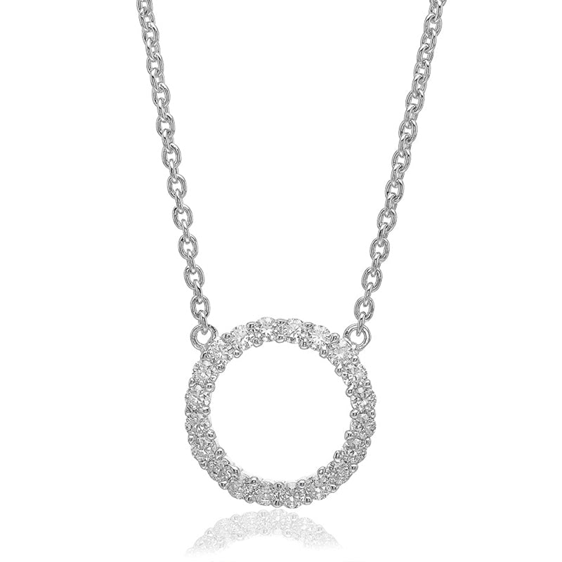 Sif Jakobs Biella Sterling Silver White Zirconia Grande Necklace - Silver