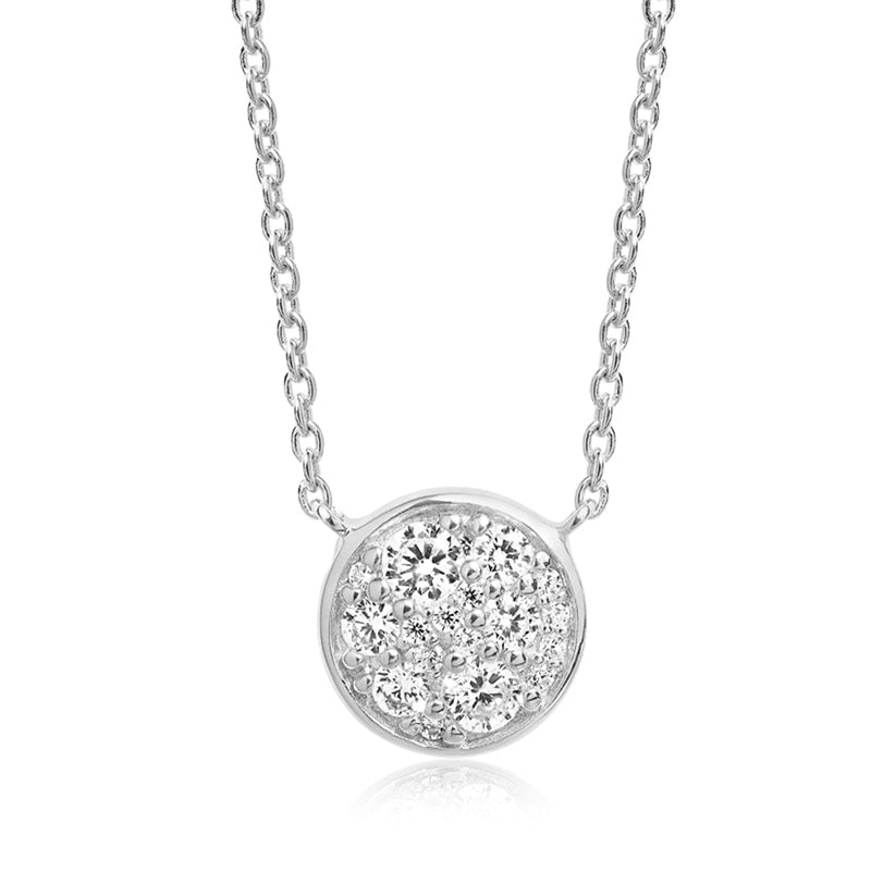 Sif Jakobs Novara Sterling Silver White Zirconia Necklace - Silver