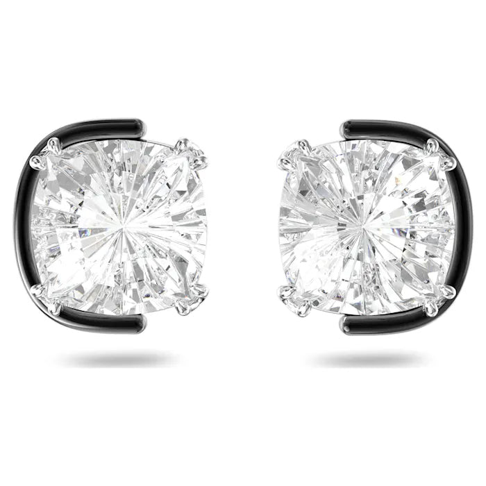 Swarovski Harmonia Cushion Cut Crystal Stud Earrings - Silver