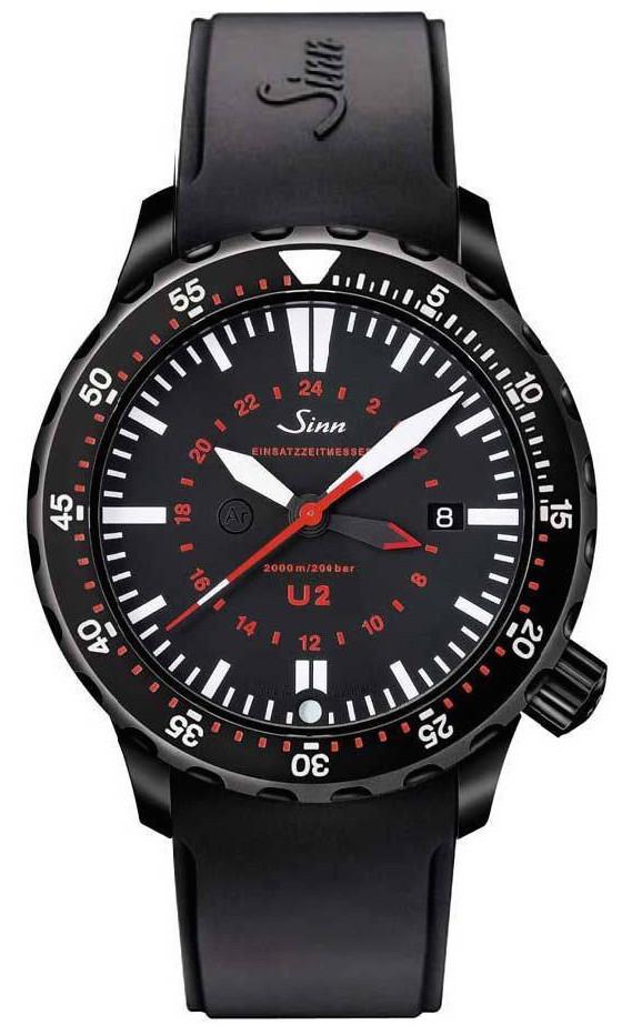 Sinn Watch U2 S - EZM 5 Rubber - Black