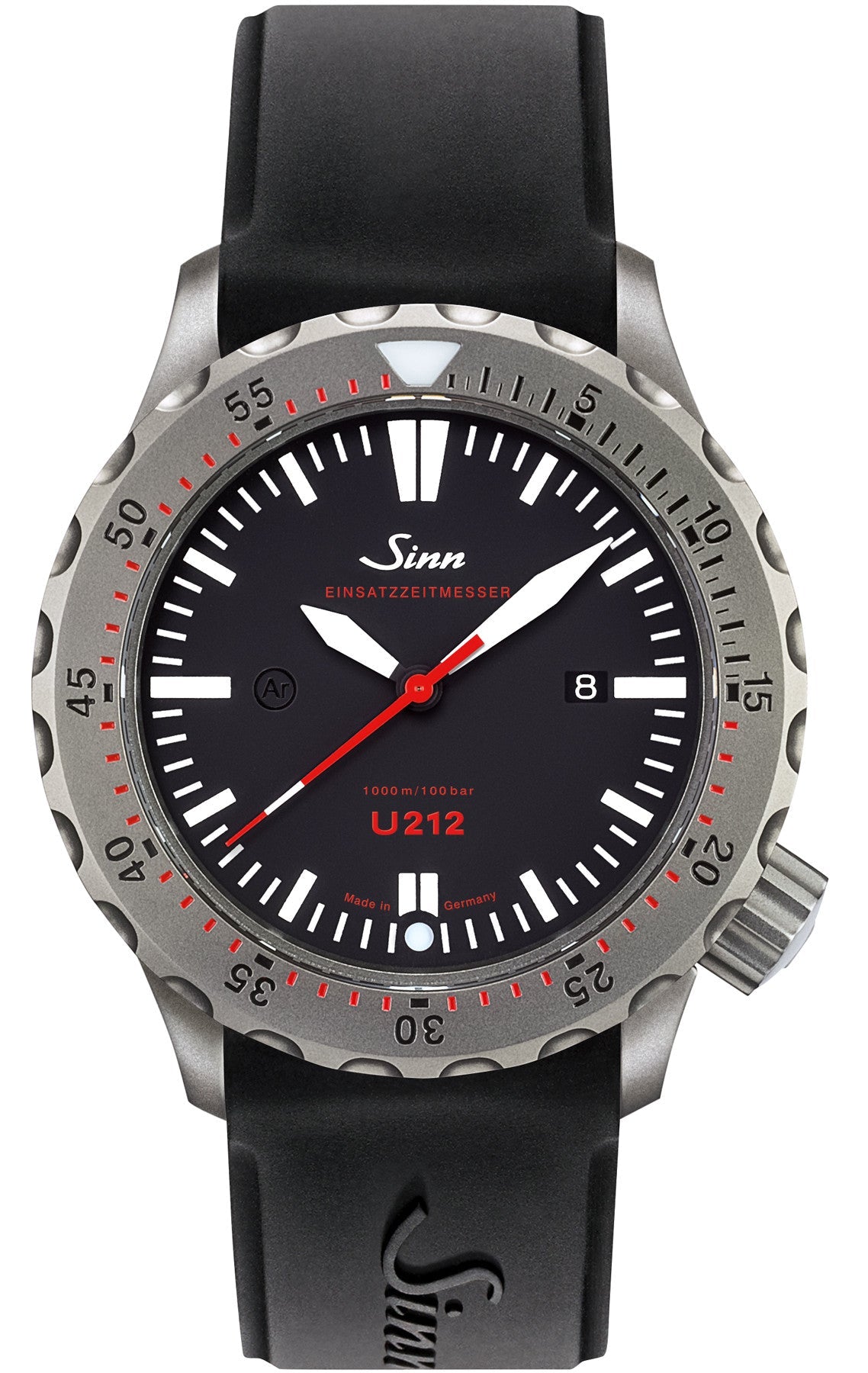 Sinn Watch U212 - EZM 16 Silicone - Black