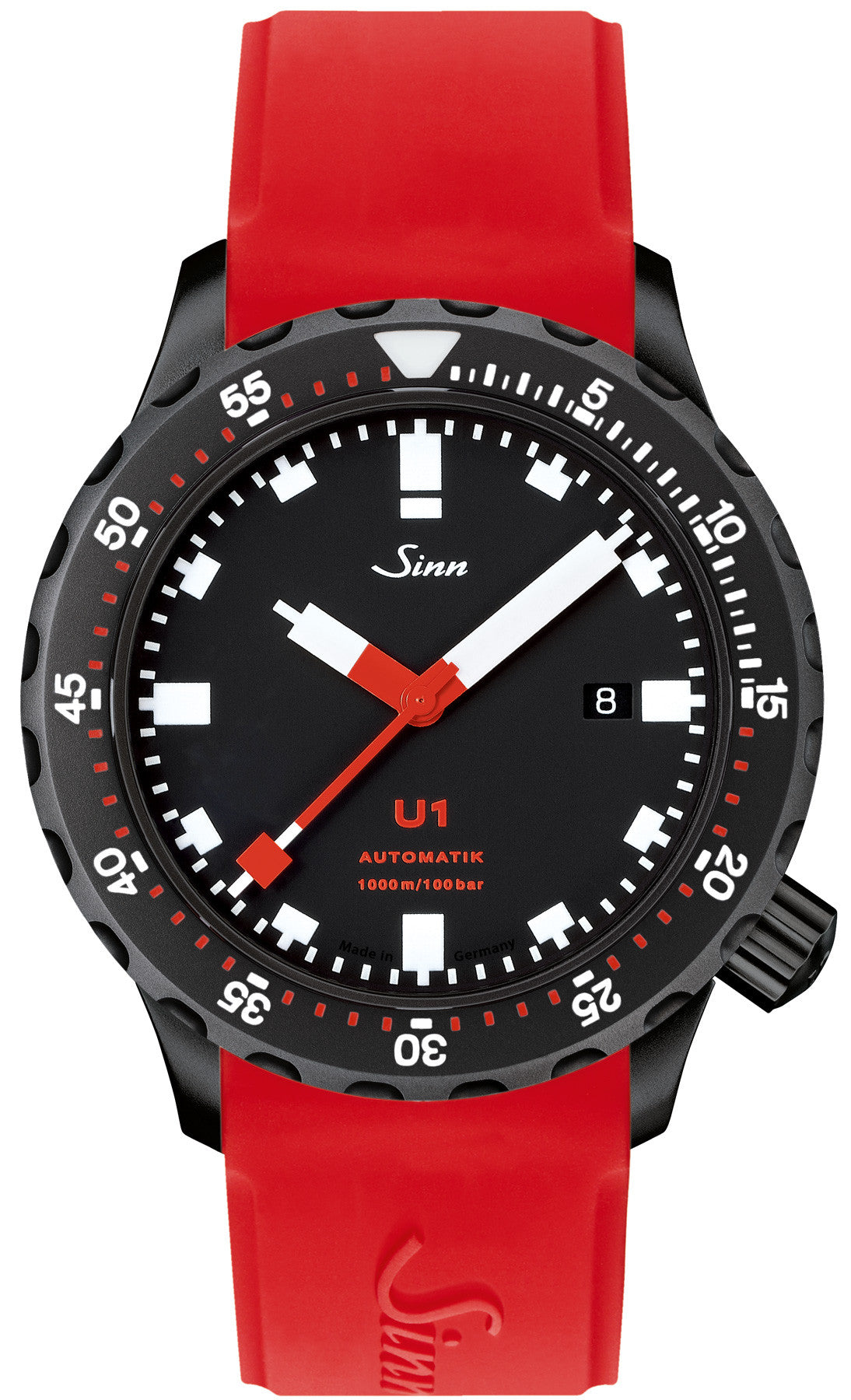 Sinn Watch U1 S Silicone Red - Black