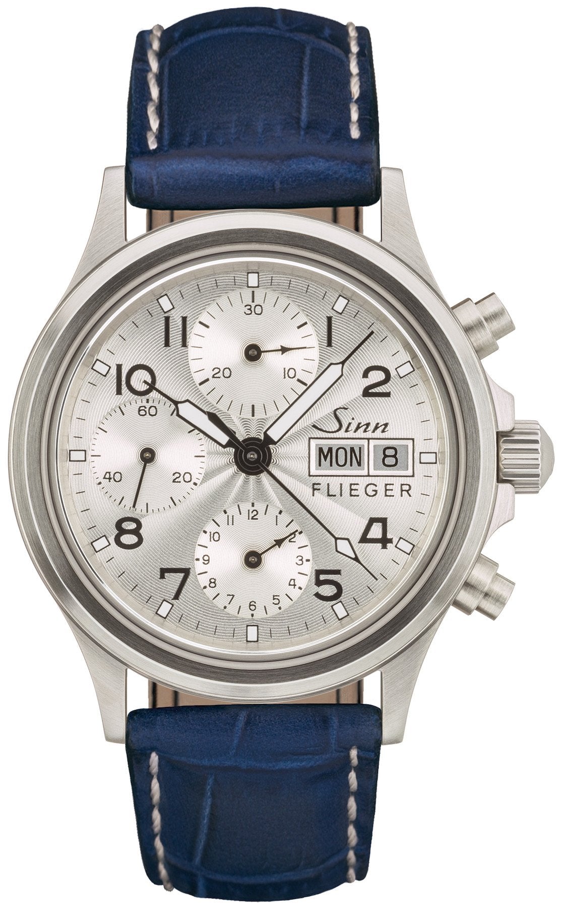 Sinn Watch 356 Sa Pilot III Aligator Leather Blue - Silver