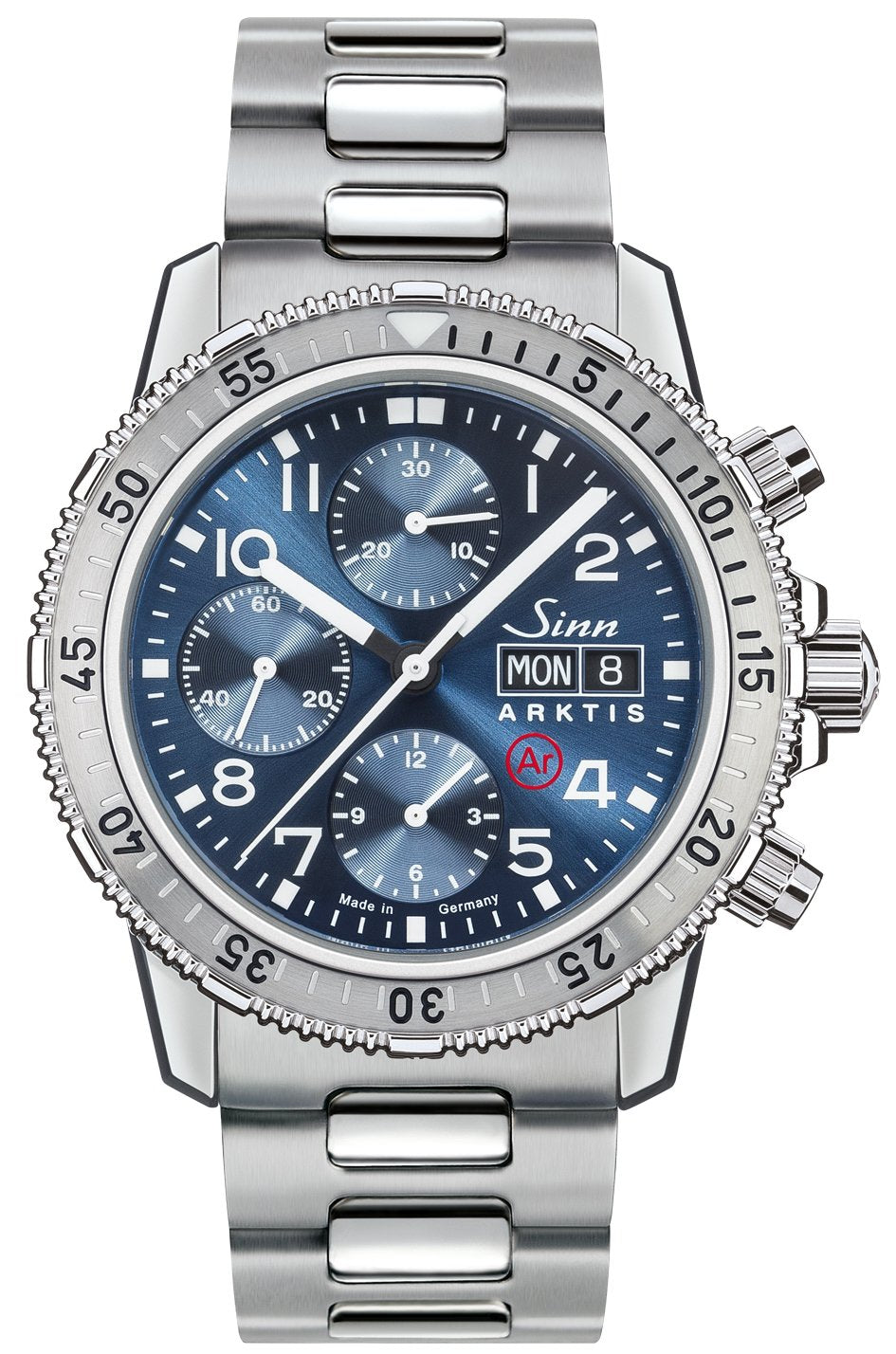 Sinn Watch 206 Arktis II Solid Link Bracelet - Blue