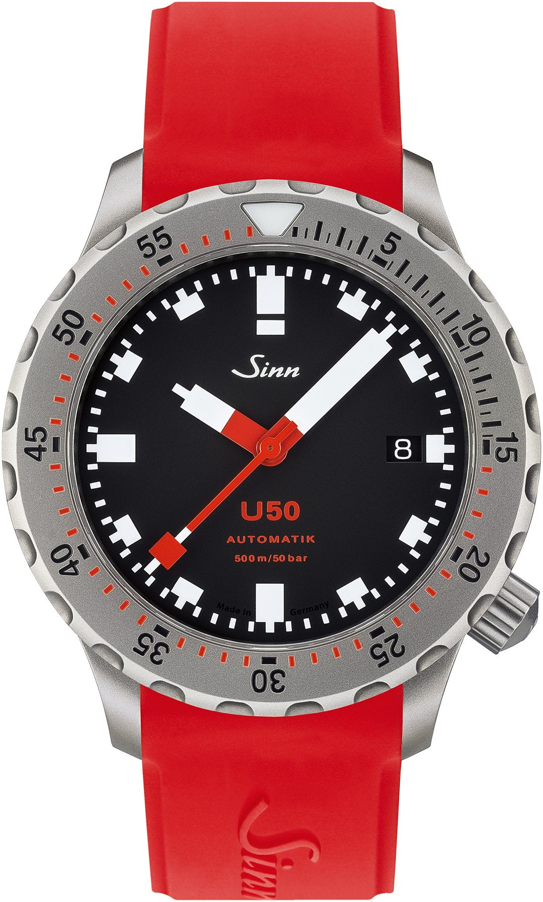 Sinn Watch U50 Silicone Red - Black